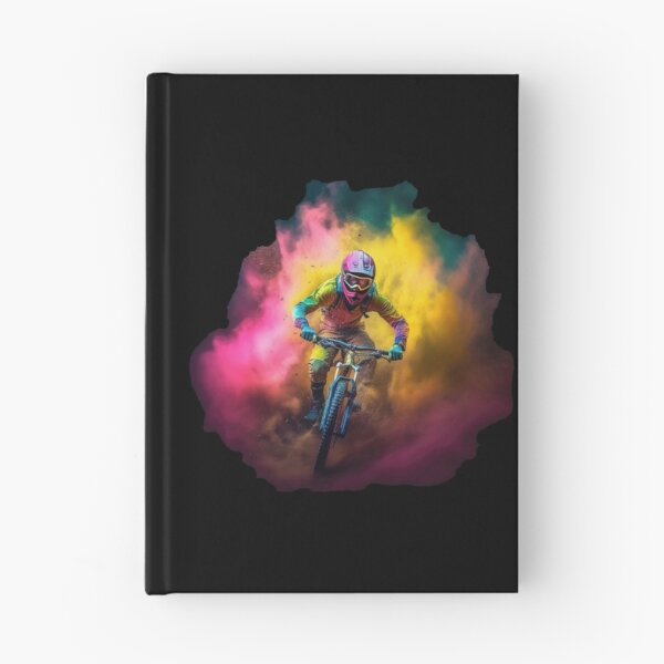 Item preview, Mountain bikers, mountain biking, mountain bikes escaping the dust cloud designed and sold by WallGemsArt.