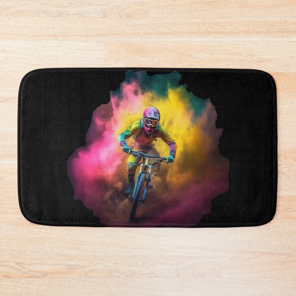 Item preview, Mountain bikers, mountain biking, mountain bikes escaping the dust cloud designed and sold by WallGemsArt.