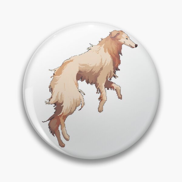 Item preview, Fluffy Borzoi - Pixel art designed and sold by octoboobs.