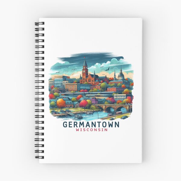 Item preview, Germantown Wisconsin Watercolor Illustration designed and sold by PaintMeWorld.