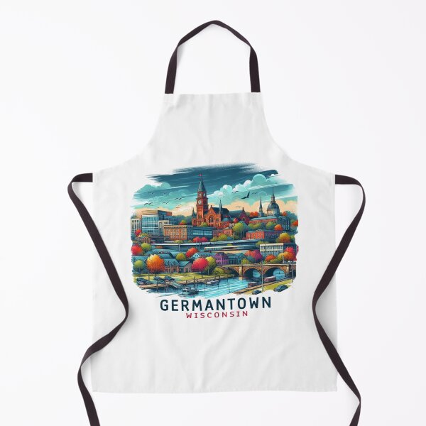 Item preview, Germantown Wisconsin Watercolor Illustration designed and sold by PaintMeWorld.