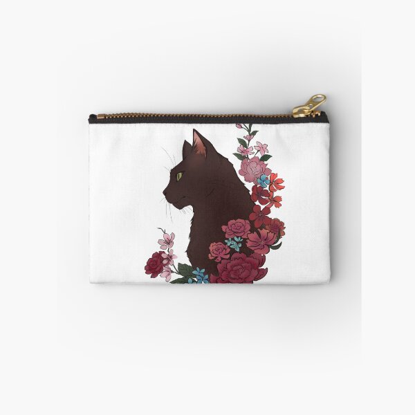 Item preview, Floral Black Cat designed and sold by Mamemiyu Shop.