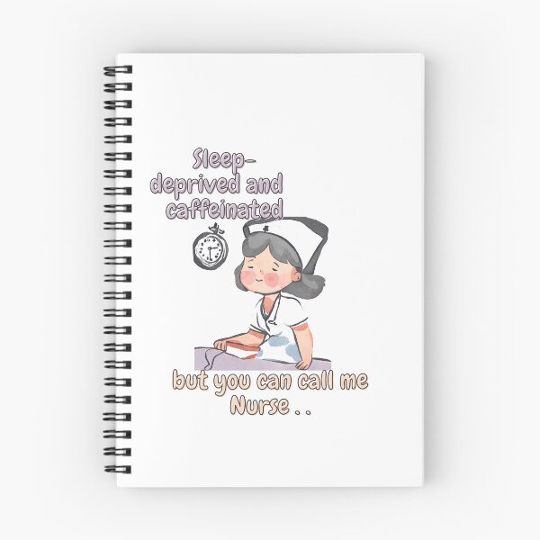 Item preview, Sleep-deprived and caffeinated – but you can call me Nurse - Watercolor Illustration designed and sold by PixelBadBunny.