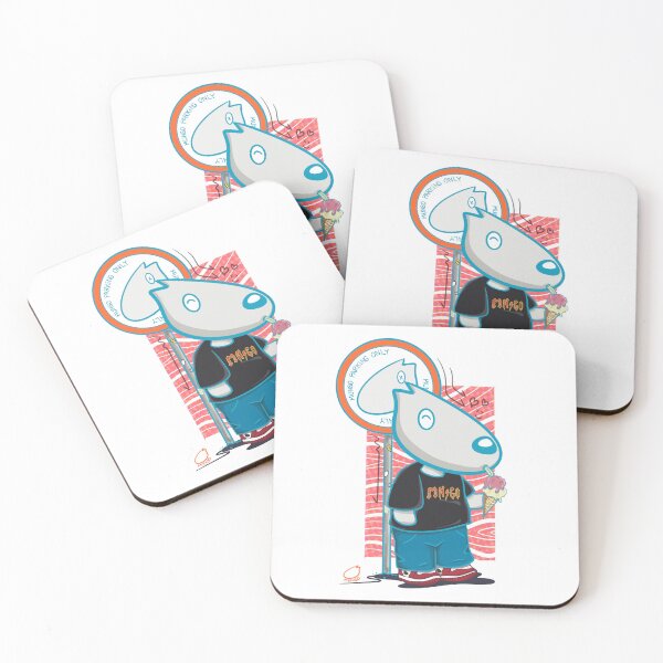Item preview, MunGo the dog licking ice cream with parking only sign designed and sold by tennstudio.