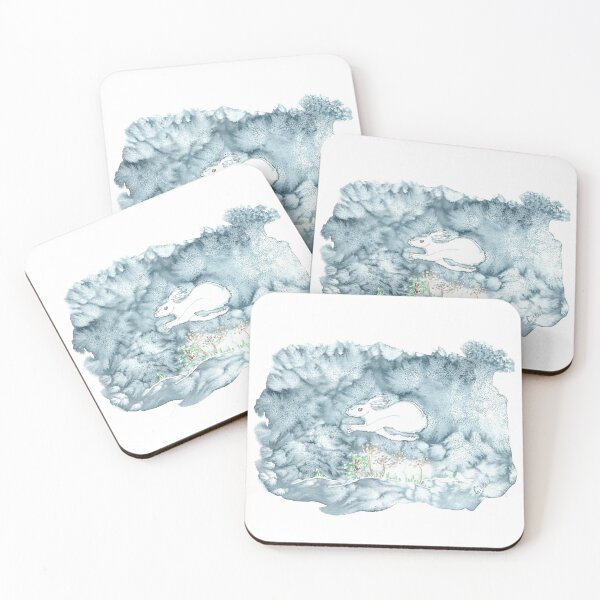 Item preview, Hare leaping in frost designed and sold by GiselleSellier.