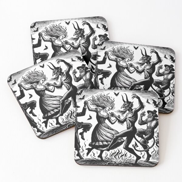 Item preview, devil and witch dancing designed and sold by Greydate.