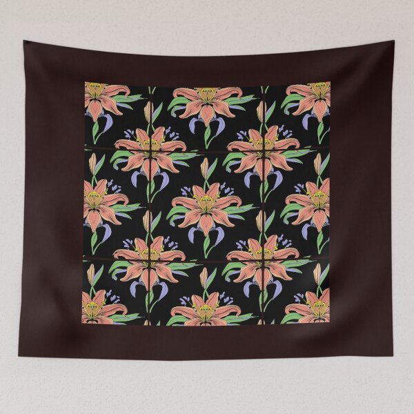 Item preview, Floral Elegance: Lily Tiled Artistry designed and sold by GENZ-CREATIVES.