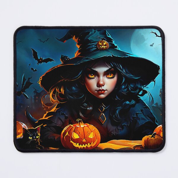 Item preview, Halloween Witch Amidst Carved Pumpkins designed and sold by Moriarty's Digital Visions.