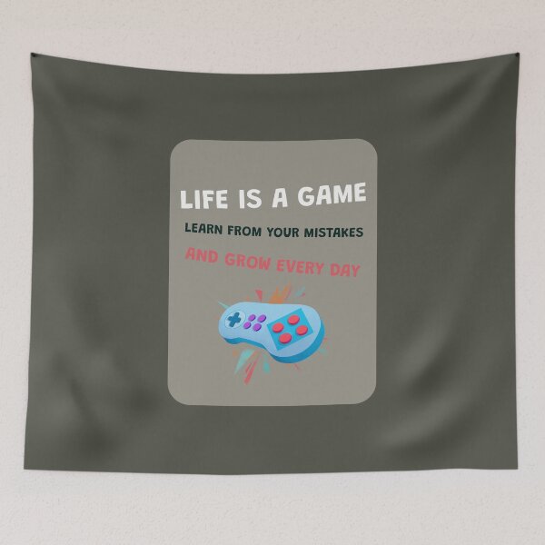 Item preview, PLAYER,GAME,GAME,LIFE IS A GAME,LEARN FROM YOUR MISTAKES AND GROW EVERY DAY designed and sold by Luckybliss-RE.