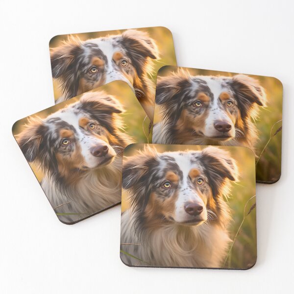 Aperçu de l'œuvre Photographie de portrait de race de chien de berger australien mignon dans la nature créée et vendue par NBSStore.