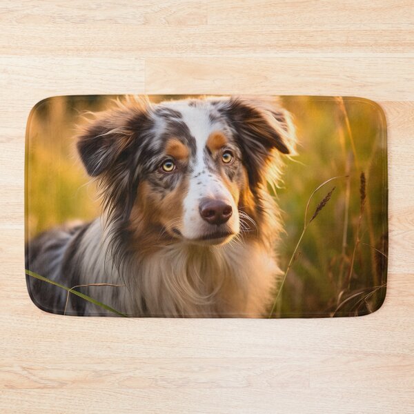 Item preview, Cute australian shepherd dog breed portrait photography in nature designed and sold by NBSStore.