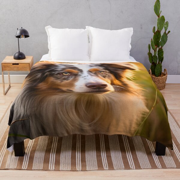 Item preview, Cute australian shepherd dog breed portrait photography in nature designed and sold by NBSStore.