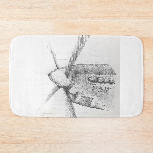 Item preview, Plane inline piston engine freehang pencil sketching. designed and sold by Pattanapong Pongampai.
