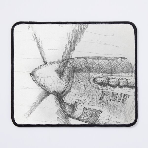 Item preview, Plane inline piston engine freehang pencil sketching. designed and sold by Pattanapong Pongampai.