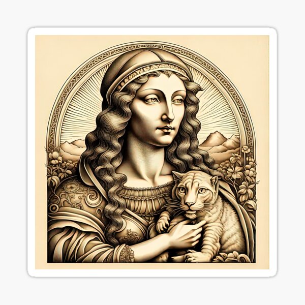 Aperçu de l'œuvre Une femme avec un bébé tigre créée et vendue par LanaGustavsson.