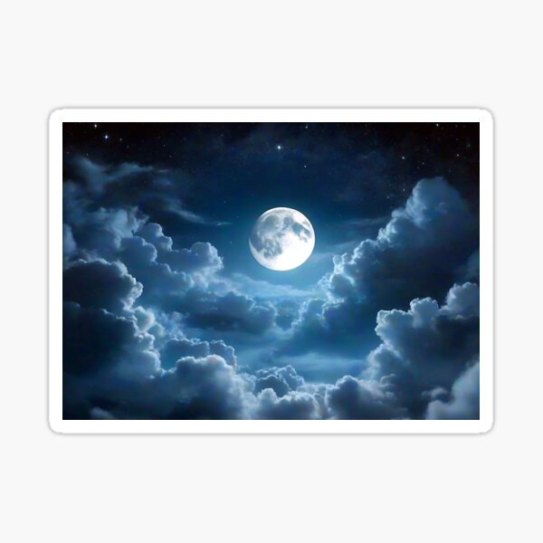 Item preview, Moon and clouds designed and sold by M-Y-A-R-T-.