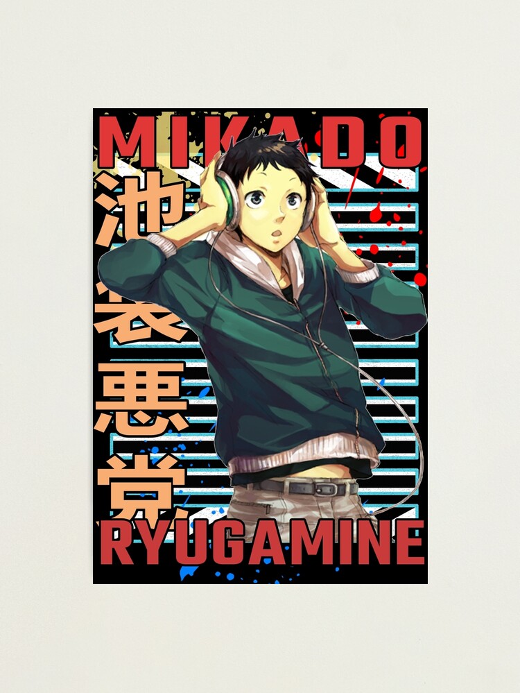 Aperçu 1 sur 3. Impression photo avec l'œuvre Mikado Ryugamine Durarara Conception d'anime urbain créée et vendue par Wafusaurus.