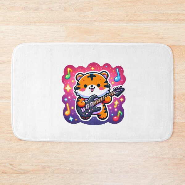 Item preview, tiger rock star, tiger cute 3d , cute cartoon tiger, tiger sticker, tiger baby, animal stickers designed and sold by Netroder.