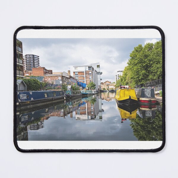 Item preview, Boats at Kingsland Basin, Regent's Canal, Hackney, East London designed and sold by santoshputhran.
