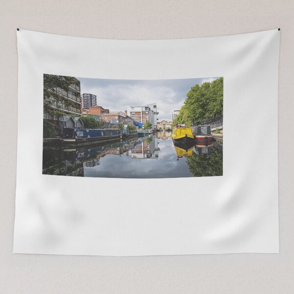 Item preview, Boats at Kingsland Basin, Regent's Canal, Hackney, East London designed and sold by santoshputhran.