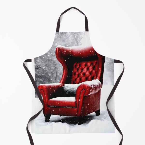Item preview, Red armchair in the snow designed and sold by wellartkunst.
