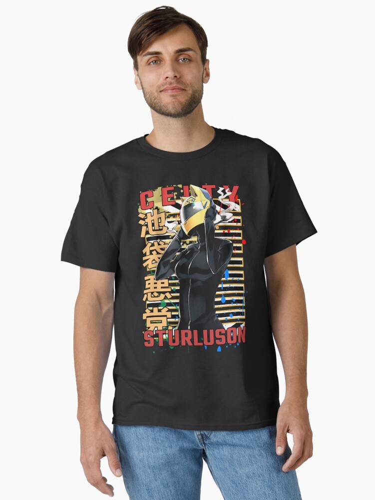 Aperçu 1 sur 7. T-shirt classique avec l'œuvre Celty Sturluson Durarara Conception d'anime urbain créée et vendue par Wafusaurus.