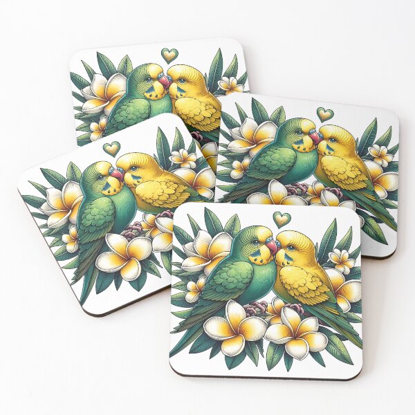 Item preview, Parakeets in Paradise designed and sold by fairycoffins.