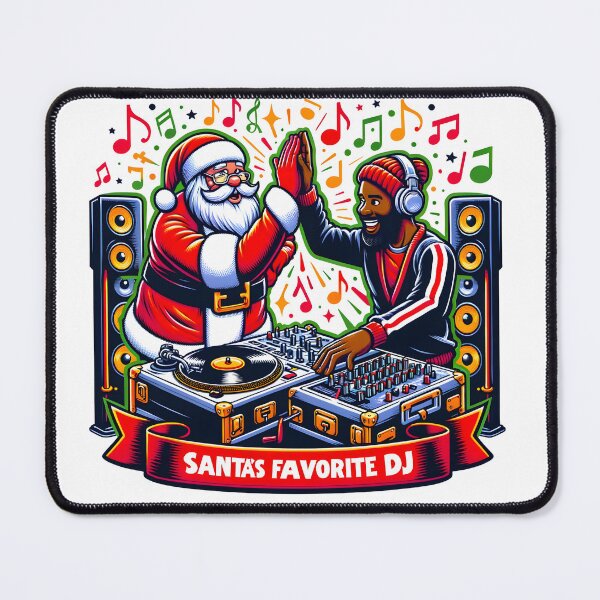Item preview, El DJ favorito de Santa designed and sold by NavyPanda.