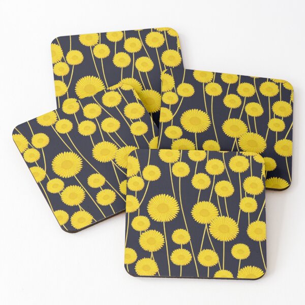 Item preview, Yellow dandelion flowers pattern designed and sold by randrdesign.
