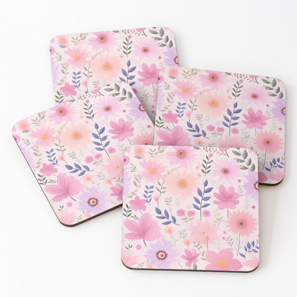 Item preview, Seamless Colorful Flowers on Pastel Pink | Floral Pattern Design designed and sold by Thanatphak Tansakul.