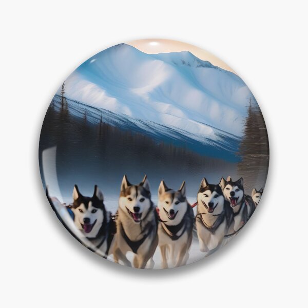 Item preview, ALASKAN HUSKEY DOG SLED designed and sold by PIGCASSOSAIART.