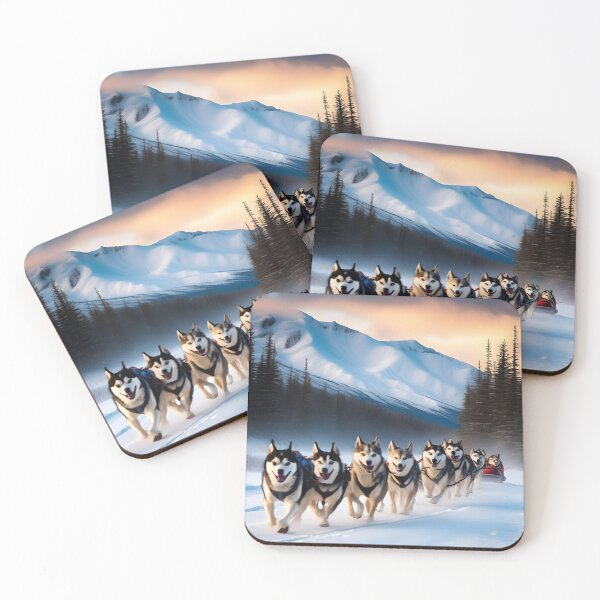 Item preview, ALASKAN HUSKEY DOG SLED designed and sold by PIGCASSOSAIART.