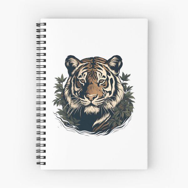 Artikelvorschau, Vintage Tiger-Holzschnitt-Illustration entworfen und verkauft von BouquetlikeLove.