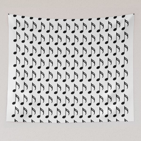 Item preview, Eighth notes in a geometric repeated tiled pattern (small sized) designed and sold by ElegantTeaTime.
