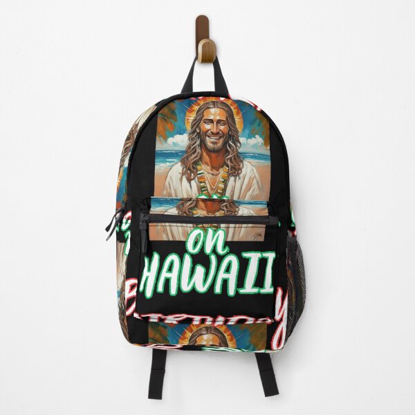 Item preview, Birthday on Hawaii with smilling Jesus on the beach Xmas christian funny gifts designed and sold by thankful-loco.