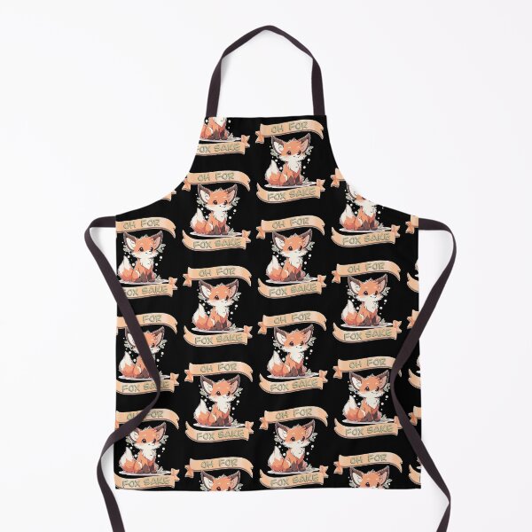 Item preview, Oh For Fox Sake Happy Fox Banner Black Shirt Design by Zeesdesign on Redbubble designed and sold by ZEESDESIGN.