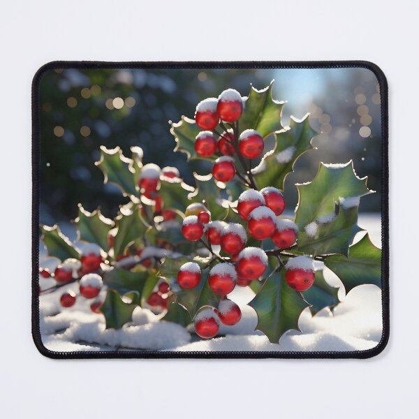 Item preview, Christmas holly photo print designed and sold by dcrc.