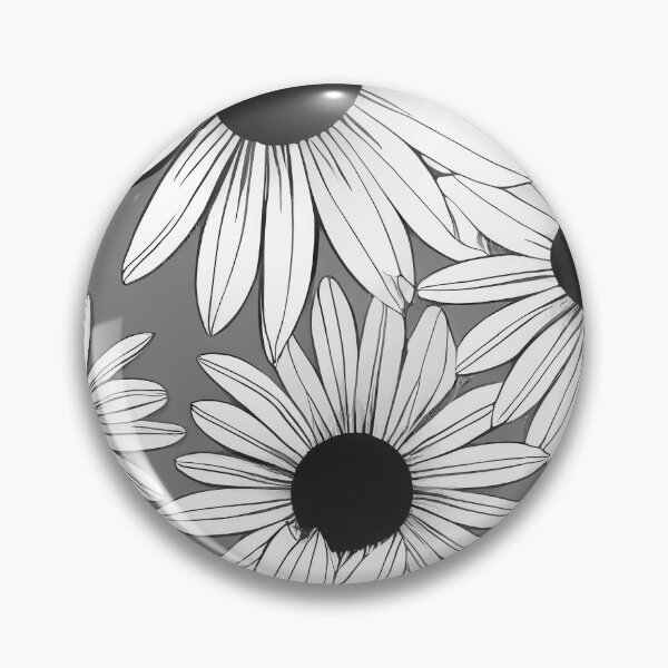 Item preview, Daisy flower pattern in black & white designed and sold by randrdesign.
