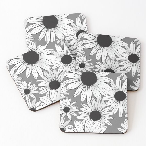 Item preview, Daisy flower pattern in black & white designed and sold by randrdesign.