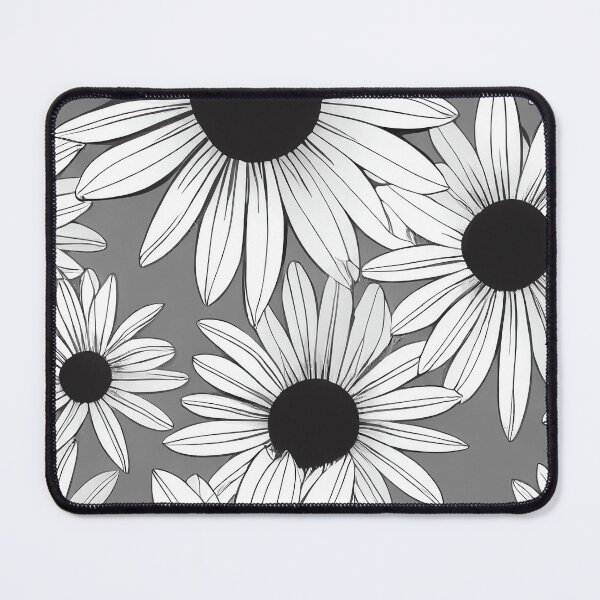Item preview, Daisy flower pattern in black & white designed and sold by randrdesign.