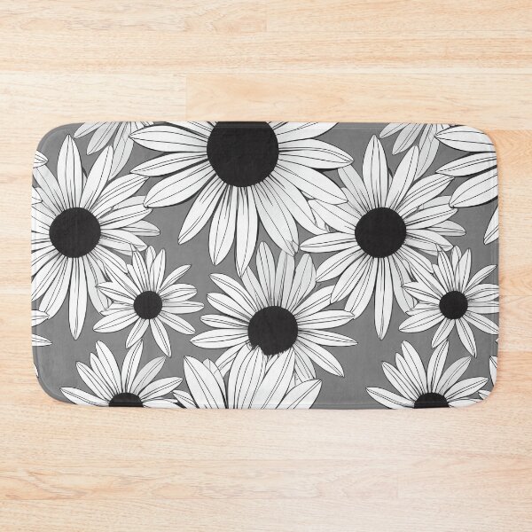 Item preview, Daisy flower pattern in black & white designed and sold by randrdesign.