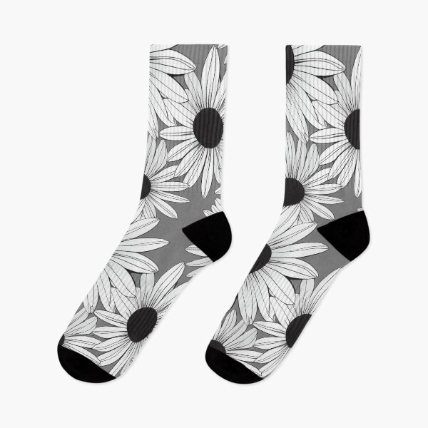 Item preview, Daisy flower pattern in black & white designed and sold by randrdesign.