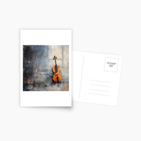 Item preview, Abstrract detailed violin oil painting designed and sold by dcrc.