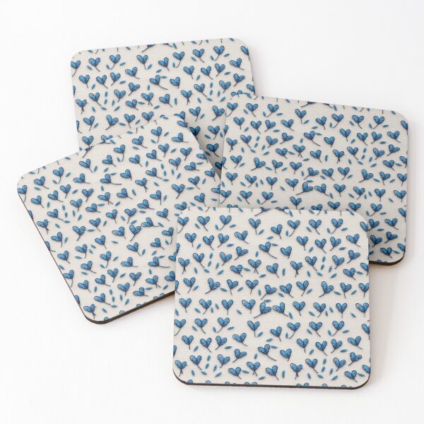 Item preview, Blue Hearts Embroidery Pattern designed and sold by Ewa Miller.