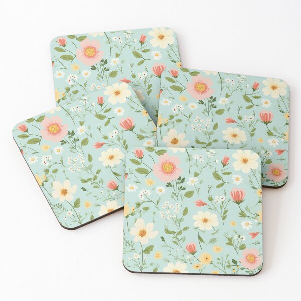 Item preview, Seamless Colorful Flowers on Pastel Green | Floral Pattern Design designed and sold by Thanatphak Tansakul.
