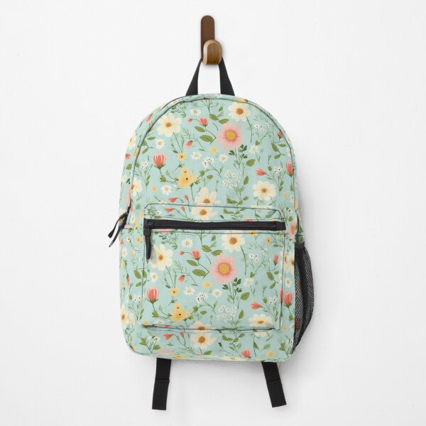 Item preview, Seamless Colorful Flowers on Pastel Green | Floral Pattern Design designed and sold by Thanatphak Tansakul.