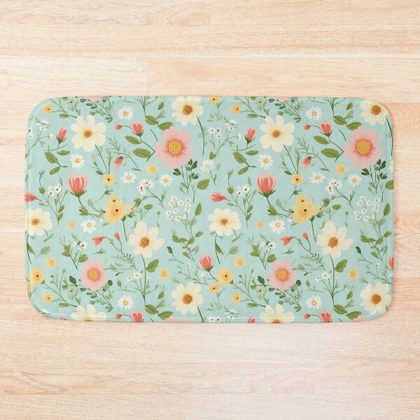 Item preview, Seamless Colorful Flowers on Pastel Green | Floral Pattern Design designed and sold by Thanatphak Tansakul.