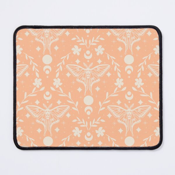 Item preview, Mystical Lunar Moth pattern in Pantone 2024 Peach Fuzz designed and sold by Quick Brown Fox Canada.