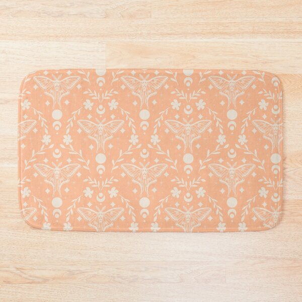 Item preview, Mystical Lunar Moth pattern in Pantone 2024 Peach Fuzz  designed and sold by Quick Brown Fox Canada.