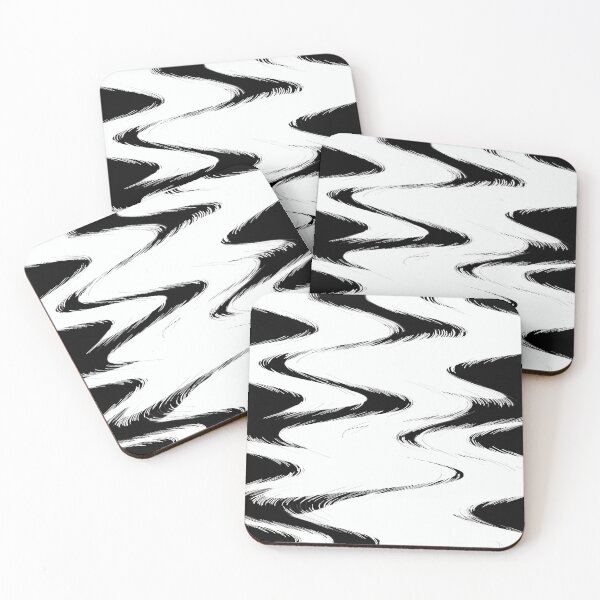Item preview, abstract black and white waves designed and sold by TiffyChaa.
